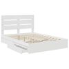 vidaXL Storage Bed with Headboard White 140 x 190 cm Engineered Wood