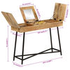 vidaXL Dressing Table 105x35x75 cm Solid Rough Mango Wood and Iron