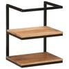 vidaXL Wall Shelf 40x30x50 cm Solid Wood Acacia and Iron