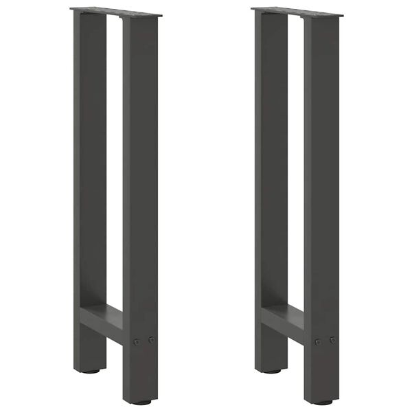 vidaXL Console Table Legs Anthracite 2 pcs 28x(72-73) cm Steel