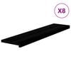 vidaXL Stair Treads 8 pcs Brown Black 110x25x2 cm Solid Wood Oak