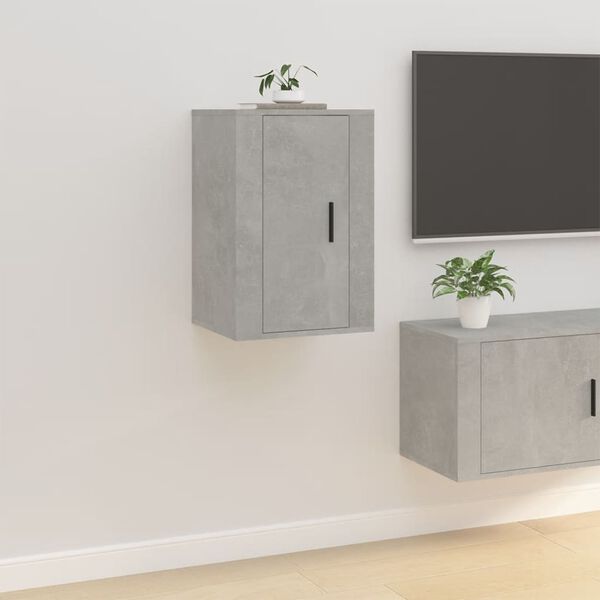 vidaXL Wall Mounted TV Cabinet Concrete Grey 40x34.5x60 cm