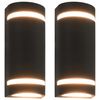 vidaXL Wall Light | Set of 2 | Black | Die-cast aluminium | Medium | Durable