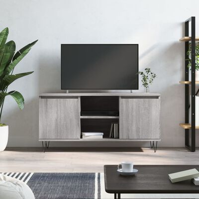 vidaXL TV Cabinet Grey Sonoma 104x35x50 cm Engineered Wood