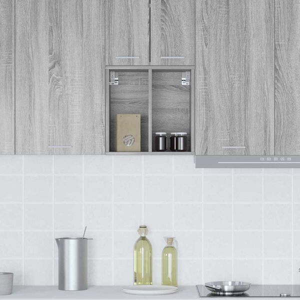 vidaXL Hanging Cabinet Grey Sonoma 40 x 29.5 x 40 cm Engineered Wood