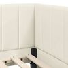 vidaXL Corner Bed Frame with Headboard Cream 100 cm x 200 cm Velvet