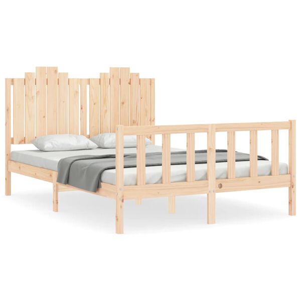 vidaXL Bed Frame without Mattress 140x190 cm Solid Wood Pine