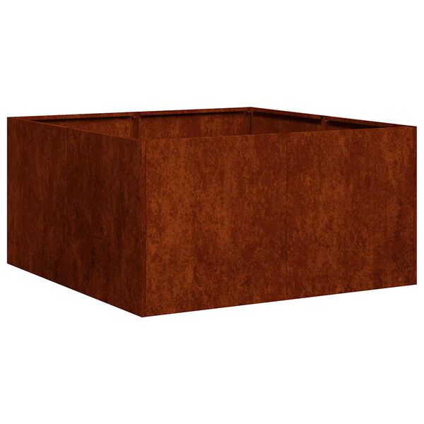 vidaXL Planter Rusty 80x80x40 cm Weathering Steel