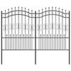 vidaXL Garden Fence Grey 240 x 202.5 cm Powder-coated steel