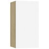 vidaXL TV Cabinets 4 pcs White and Sonoma Oak 30.5x30x60 cm Engineered Wood