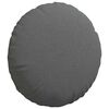 vidaXL Seat Cushions 2 pcs Dark Grey Ø40 x 13 cm Fabric