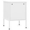 vidaXL Nightstand White 35x35x51 cm Steel