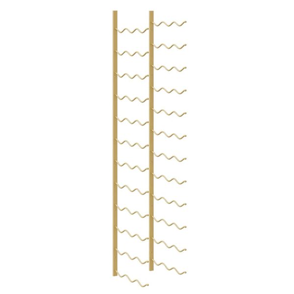 vidaXL Wall Mounted Wine Rack for 36 Bottles Gold Iron