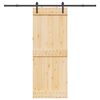 vidaXL Sliding Door with Hardware Set 80x210 cm Solid Wood Pine