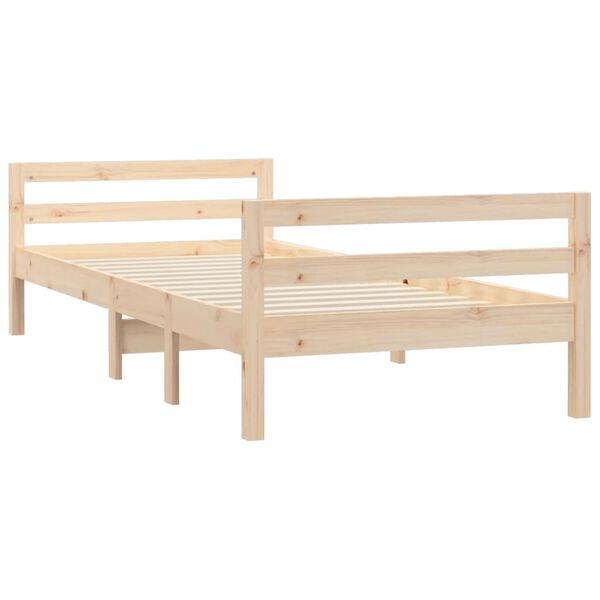 vidaXL Bed Frame without Mattress 90x200 cm Solid Wood Pine