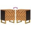 vidaXL Bedside Cabinet Brown and Black Solid Wood Mango