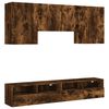 vidaXL 5 Piece TV Wall Units Smoked Oak Engineered Wood