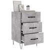 vidaXL Bedside Cabinet Concrete Grey 40x40x66 cm Engineered Wood