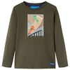 vidaXL Kids'T-shirt with Long Sleeves Khaki 116
