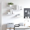 vidaXL Floating Wall Shelves 4 pcs Oak and White 50x23x3.8 cm MDF