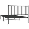 vidaXL Metal Bed Frame without Mattress with Headboard Black 107x203cm
