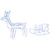 vidaXL Reindeer and Sleigh Christmas Decoration LOVIISA 240 LEDs Blue