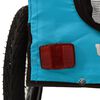 vidaXL Pet Bike Trailer Blue and Black Oxford Fabric and Iron