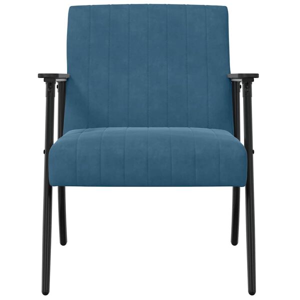 vidaXL Armchair Blue 59 x 75 x 78 cm Velvet