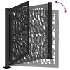 vidaXL Garden Gate Black 100x100 cm Steel Trace Design