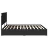 vidaXL Storage Bed with Headboard Black 200 x 200 cm Engineered Wood