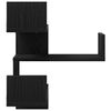 vidaXL Wall Shelf 2 pcs Black Oak 40 x 40 x 49.5 cm Engineered Wood