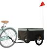 vidaXL Bike Trailer Black and Grey 45 kg Iron