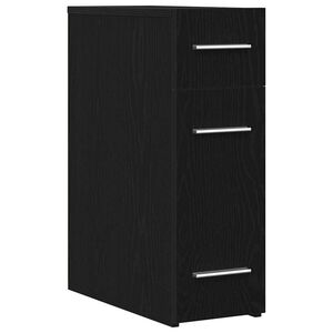 vidaXL Apothecary Cabinet 20 x 45.5 x 60 cm Engineered Wood Black Oak