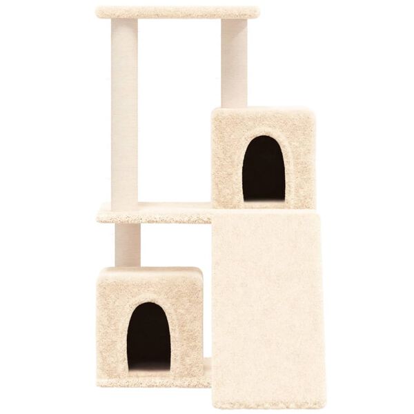 vidaXL Cat Tree with Sisal Scratching Posts Cream 82 cm