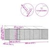 vidaXL Dog Cage with Roof Silver 800 x 200 x 258 cm Steel and PE