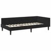 vidaXL Corner Bed Frame with Headboard Black 90 cm x 190 cm Velvet