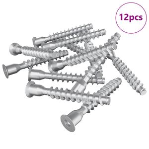 vidaXL Confirmat Screws 12 pcs Silver Metal