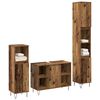 vidaXL Bathroom Furniture Set with Door 3 pcs Old Wood Engineered Wood