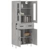vidaXL Highboard Grey Sonoma 69.5x34x180 cm Engineered Wood