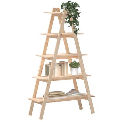 vidaXL 5-Tier Shelf A-shape 110x40x180.5 cm Solid Wood Pine