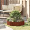vidaXL Planter Ring 5 pcs Brown 80 x 80 x 20 cm Weathering Steel