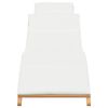 vidaXL Sun Lounger Cream white 188 x 55 x 59 cm Solid teak wood