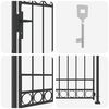 vidaXL Fence Gate Grey 102 x 200 cm Steel