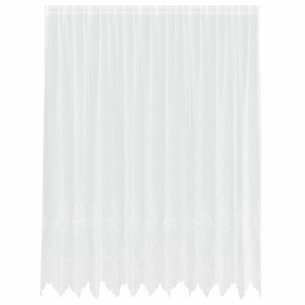 vidaXL Lace Curtain with Curtains Floral White 200 x 300 cm Polyester
