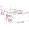 vidaXL Bed Frame with Drawer Grey Sonoma 160 x 200 cm Engineered Wood