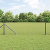 vidaXL Fence Post Grey 10 x 0.6 m (40 x 40 mm mesh) Steel and PVC
