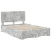vidaXL Bed Frame Concrete Grey 160 x 200 cm Engineered Wood
