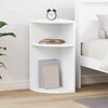 vidaXL End Table White 29.6 x 29.6 x 60 cm Engineered Wood