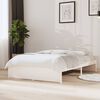 vidaXL Bed Frame without Mattress White Solid Wood 120x200 cm