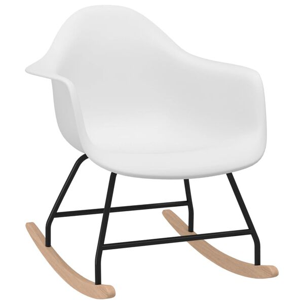 vidaXL Rocking Chair White PP